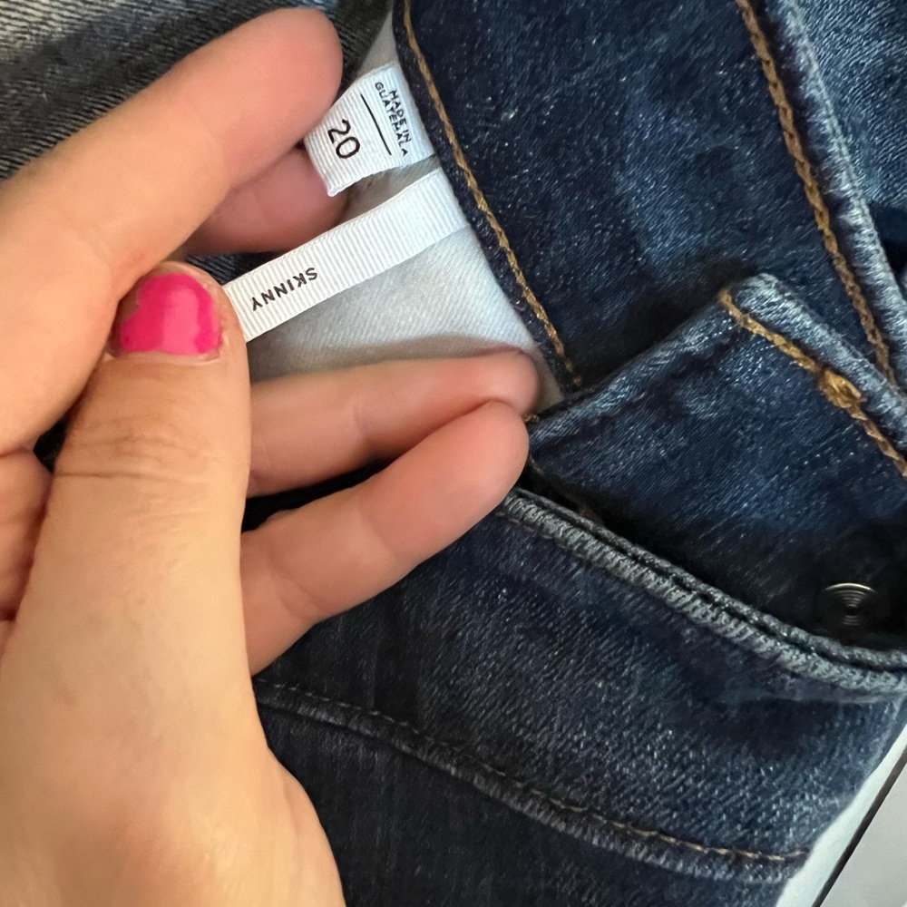 Ankle leg distressed stretchy loft jeans